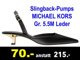 🔴  Slingback-Pumps MICHAEL KORS Gr. 5.5M Leder /088C