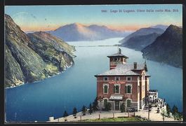 AK Monte Bré, Lago di Lugano, 1915