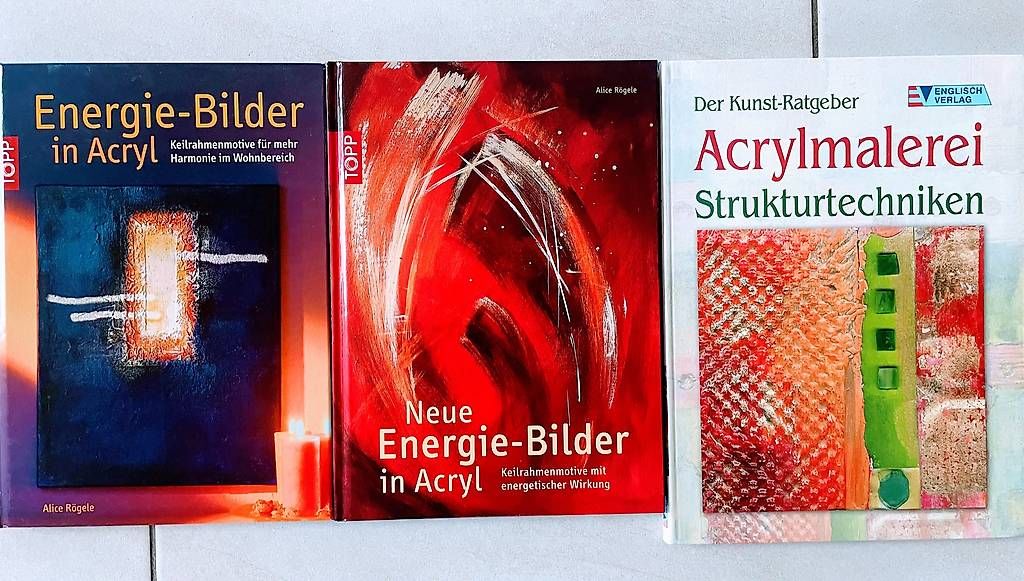 Libri: 3 Energie Bilder Acryl Bücher – Usato da Siselen BE venduto da lis_gl27 1