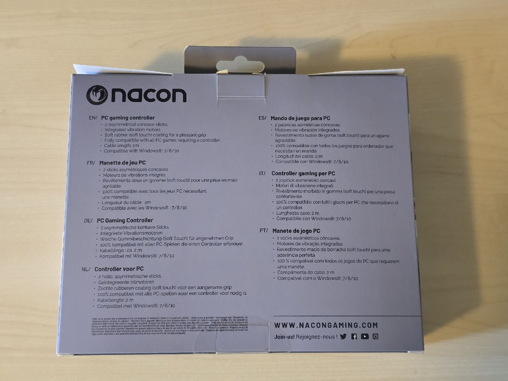 Controller: Nacon GC-100 PC Gaming Controller Weiss neu – Nuovo e nell'imballaggio originale da Zürich venduto da J.Gimple 1