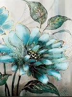 Diamant Painting blaue Blume 30x40cm