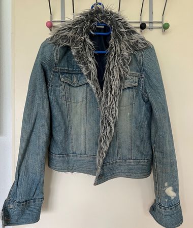 veste en jean fourrée