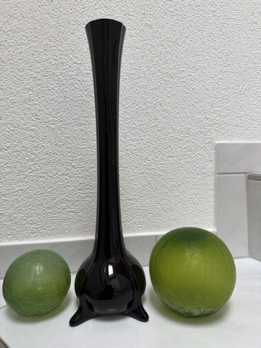 Vasi & Recipienti: Glasvase, Vintage, schwarz. – Usato da Biberist venduto da Momo33
