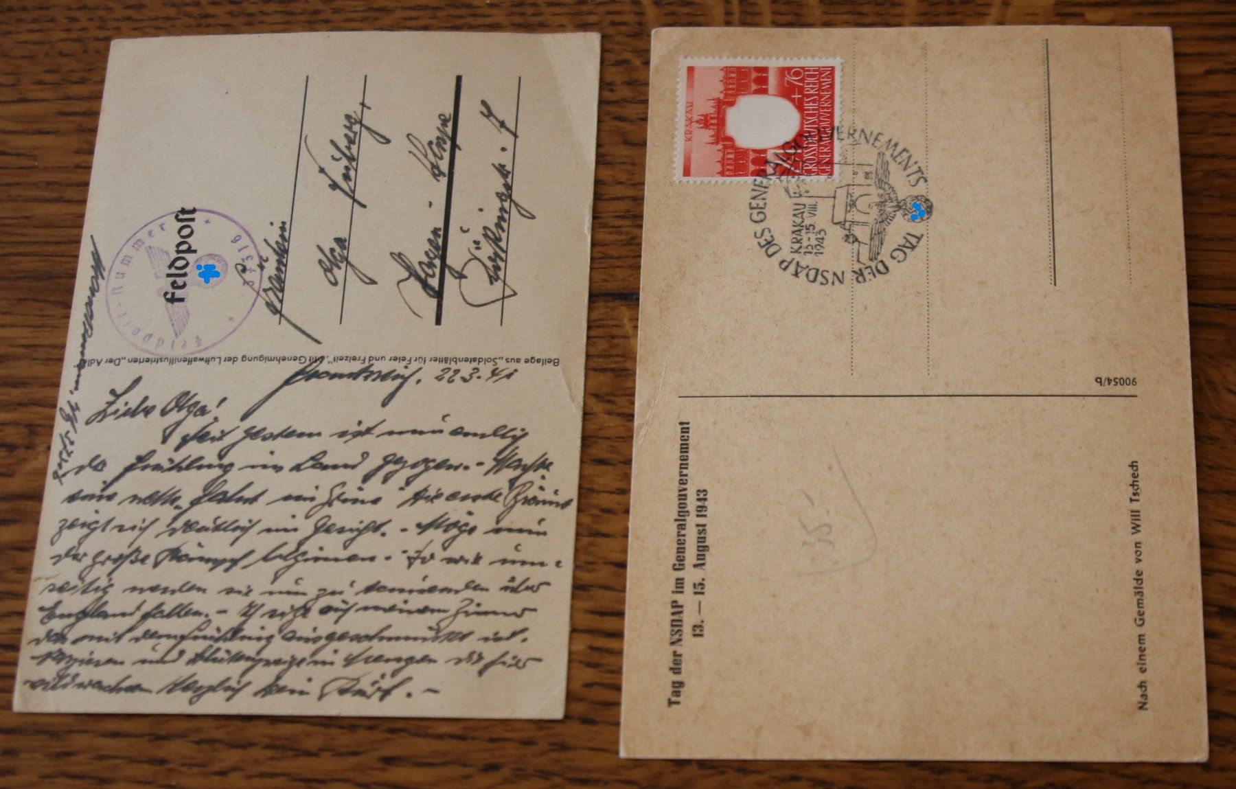 Cartoline postali: 2 Ansichtskarten 2. Weltkrieg – Usato da Rothenburg venduto da bbbaer1971 1