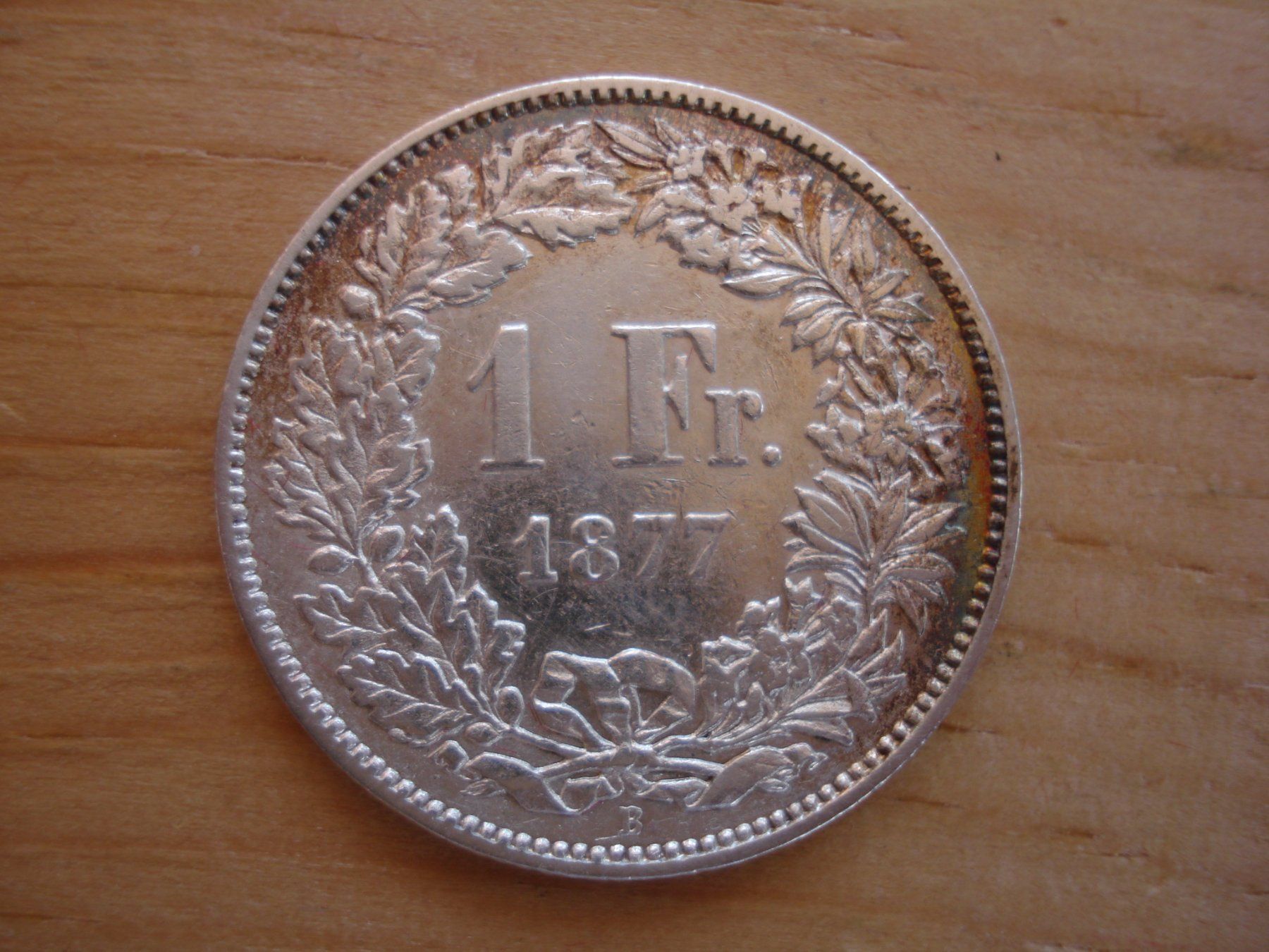 Toutes les monnaies: (C1) 1 Franken 1877 VZ – D'occasion à Erlach par Net-Coins