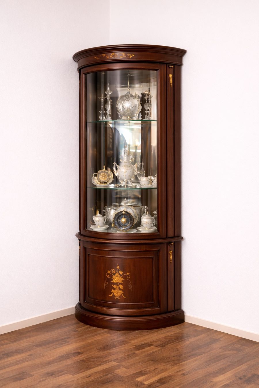 Vetrine: Biedermeier Eckschrank Eck Vitrine Barock Stilmöbel +Versand – Usato da Gemünden venduto da GEUENWALD 1