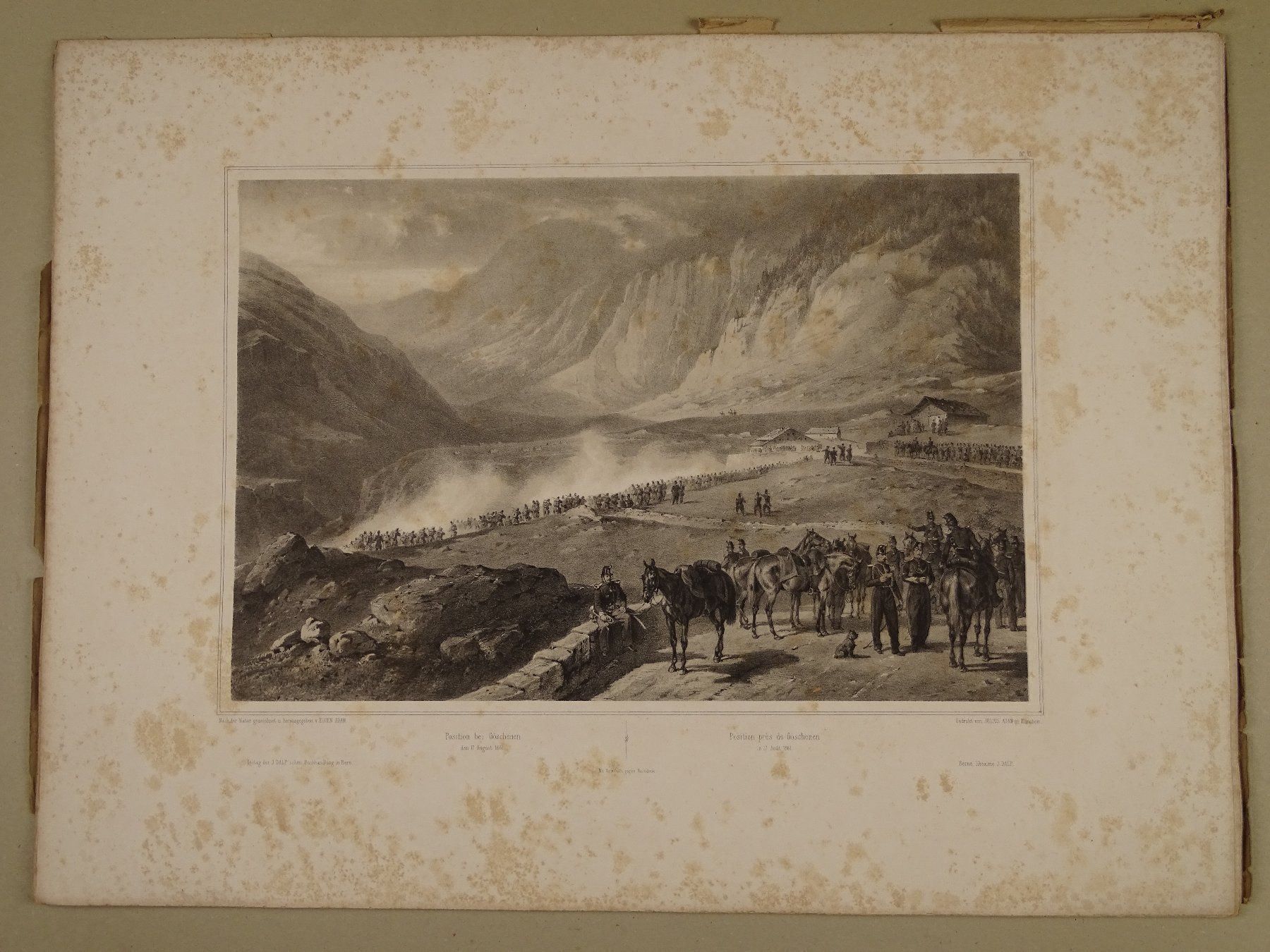 Stiche: TRUPPENZUSAMMENZUG 1861, 16 LITHOGRAPHIEN – Gebraucht aus Grüningen von Kartensammler 7