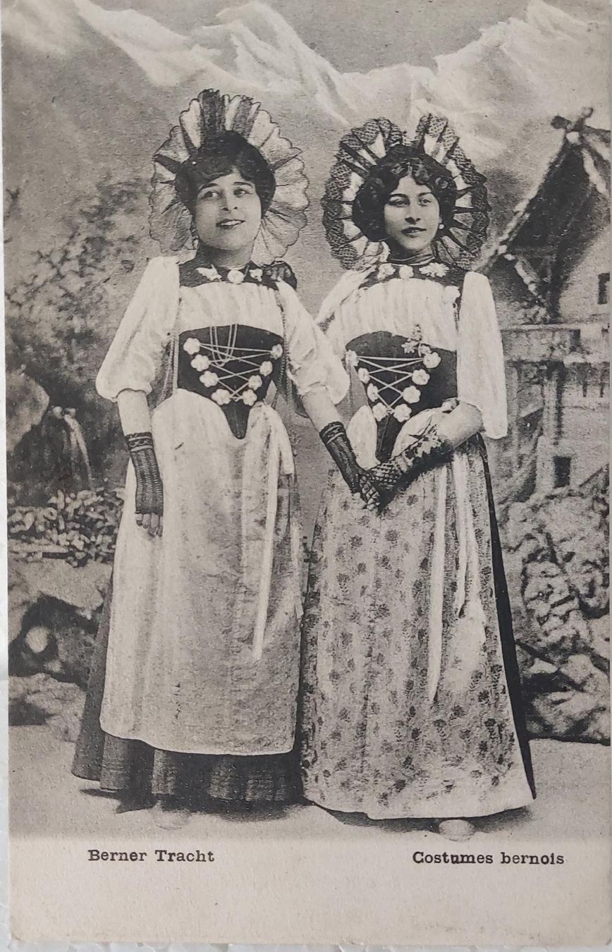 Cartoline postali: Berner Tracht  -  Costume Bernois - 1906 – Usato da Delémont venduto da Domdom1