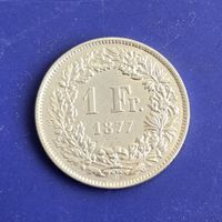 Schweiz 1 Fr. 1877 Top Erhaltung