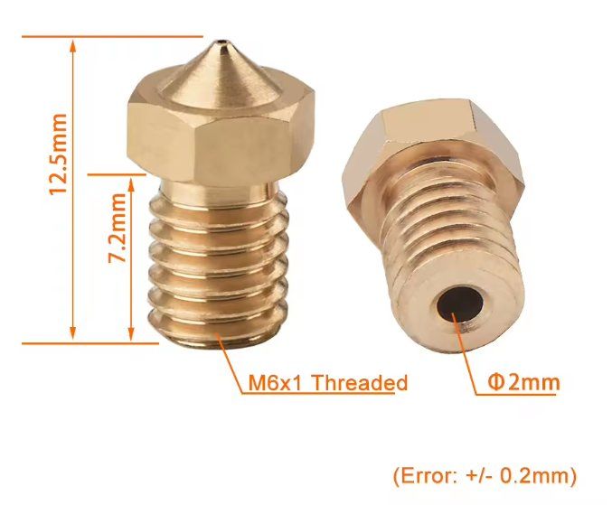 Anycubic Stampanti 3D: V6 Extruder Nozzles Düsen 1.0 mm. 3D-Drucker – Nuovo (secondo la descrizione) da Innertkirchen venduto da Gontschar 1