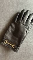 Intrend leather and cashmere gloves 