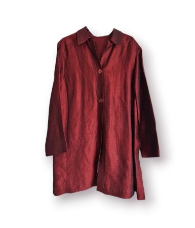 Veste d'été bordeaux, taille 40, 50% lin