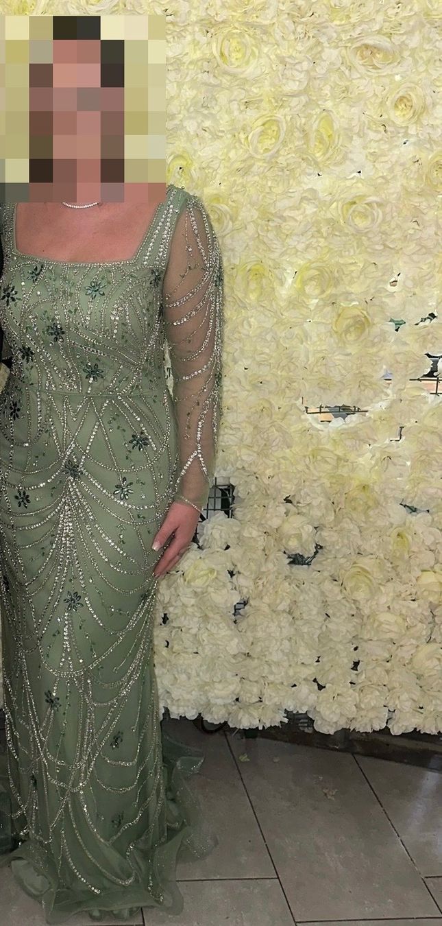 Vestiti: Wunderschönes, langes, grünes Abendkleid mit Strass,Gr.40/42 – Usato da Matzingen venduto da Slny7