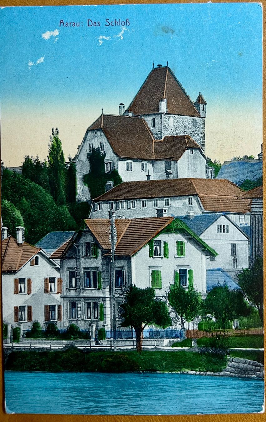 Cartoline postali: AARAU - Das Schloss 1910 – Usato da Lutry venduto da Ediego