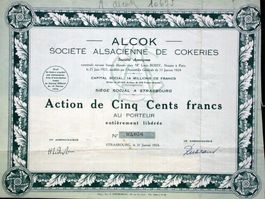 ALCOK Soc. Alsacienne de Cokeries SA, Strasbourg - 1924