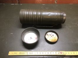 Armee Militär Puderdose Dose Behälter WW2 Fusspuder Pulver