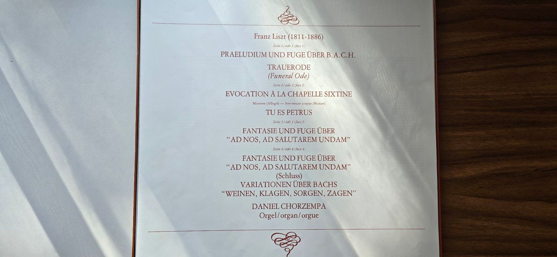 Dischi in vinile: Coffret Vinyle - LISZT : Œuvres pour Orgue – Usato da La Tour de Peilz venduto da Helvetica-Raw 1