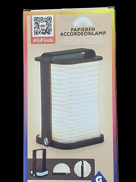Lampade: Papier Akkordeon Lampe, neu – Nuovo e nell'imballaggio originale da Wiler b.Utzenstorf venduto da Haletopp72