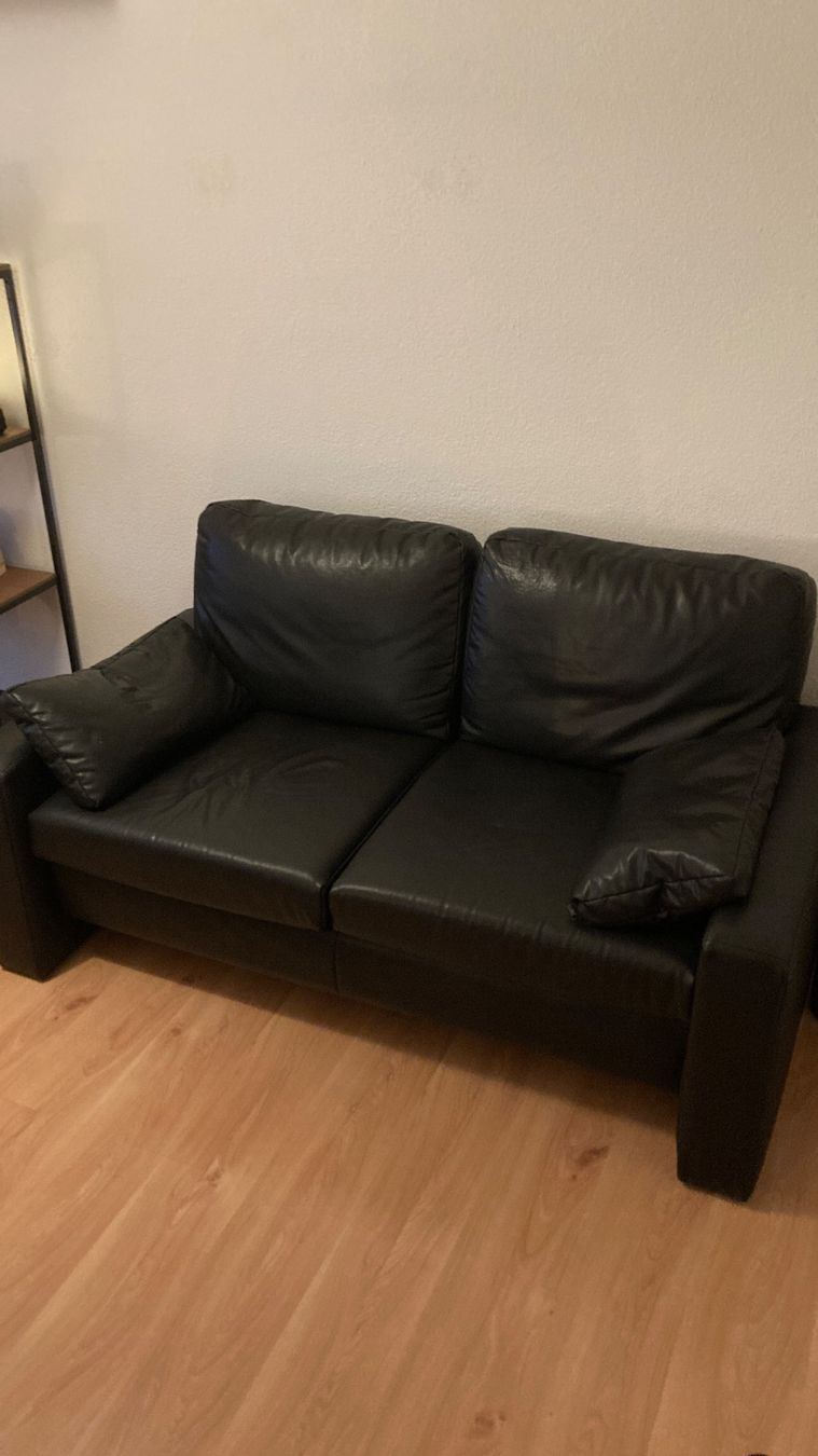 Divani: Sofa 2-Sitzer, schwarzes Kunstleder – Usato da Zürich venduto da GiMi1703 1