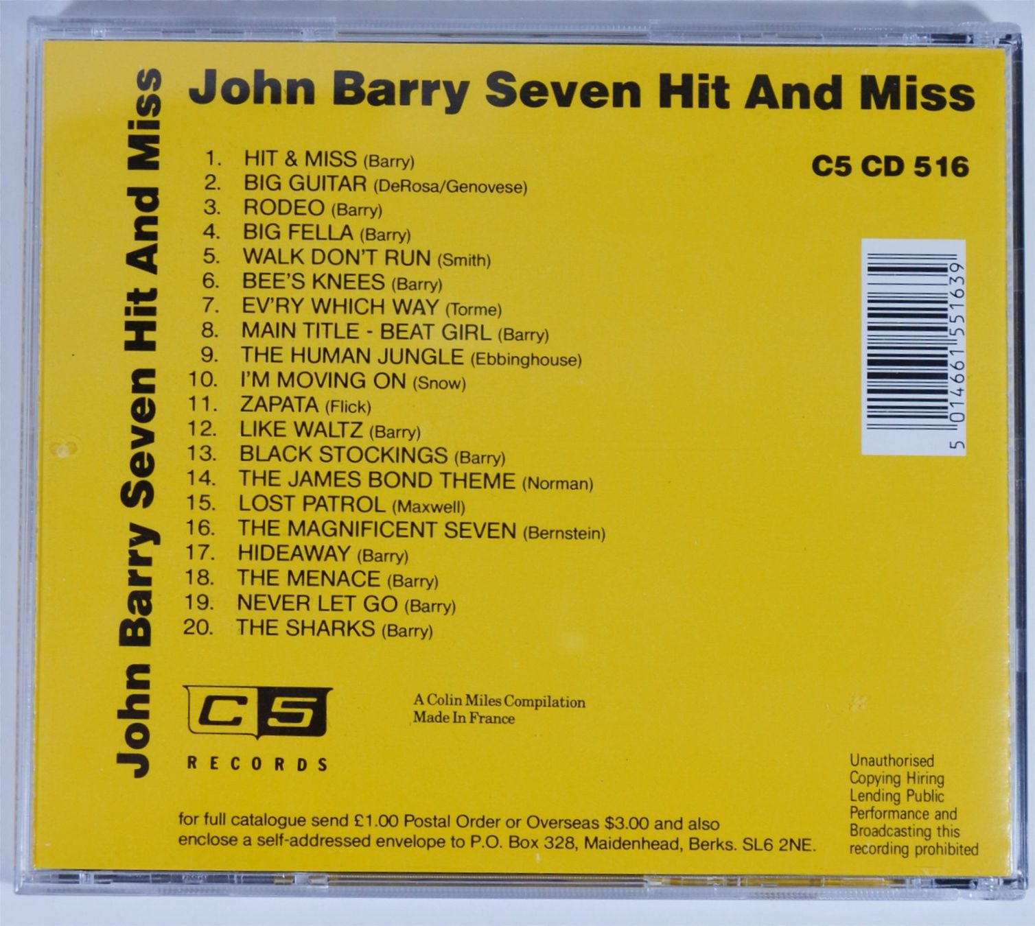 CD: CD: JOHN BARRY SEVEN - Hit And Miss – Nuovo (secondo la descrizione) da Frenkendorf venduto da Yard-Sale-2000 1