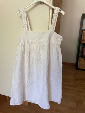 ZARA white, summery. dress. Size S, 100% cotton