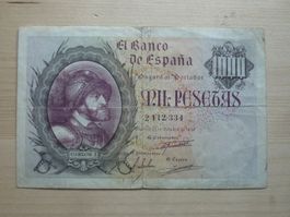 Spanien ++ 1000 Pesetas 21. Oct. 1940