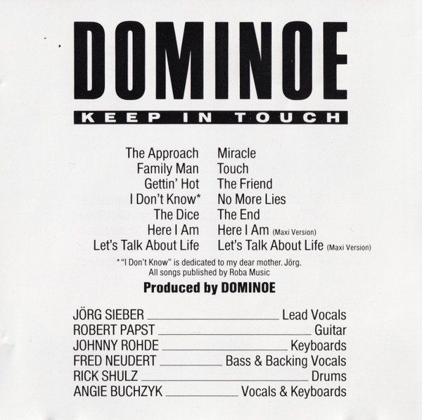 CDs: Dominoe – Keep In Touch - Vergriffen! – D'occasion à Brittnau par Zibu 3