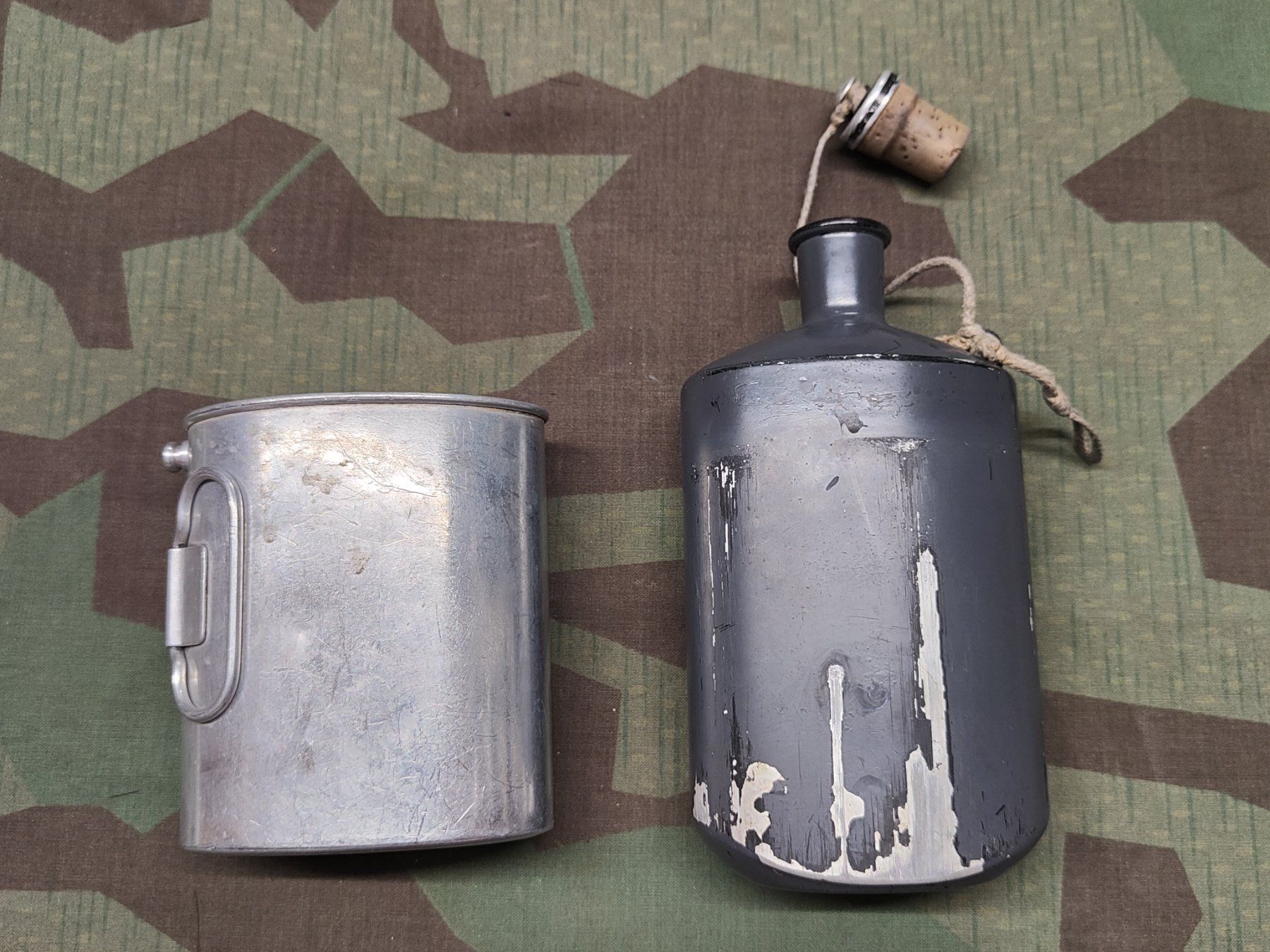 Schweizer Armee Uniformi: Feldflasche Ord. 1932/35 – Usato da Bauma venduto da SwissMilitaria 2
