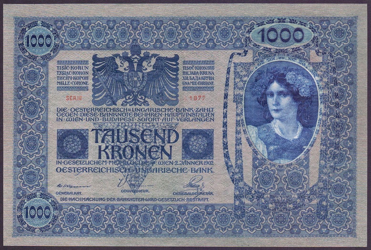 Banconote: 1000 Kronen 1902/1918 UNZ – Nuovo (secondo la descrizione) da Flamatt venduto da samowarow 3