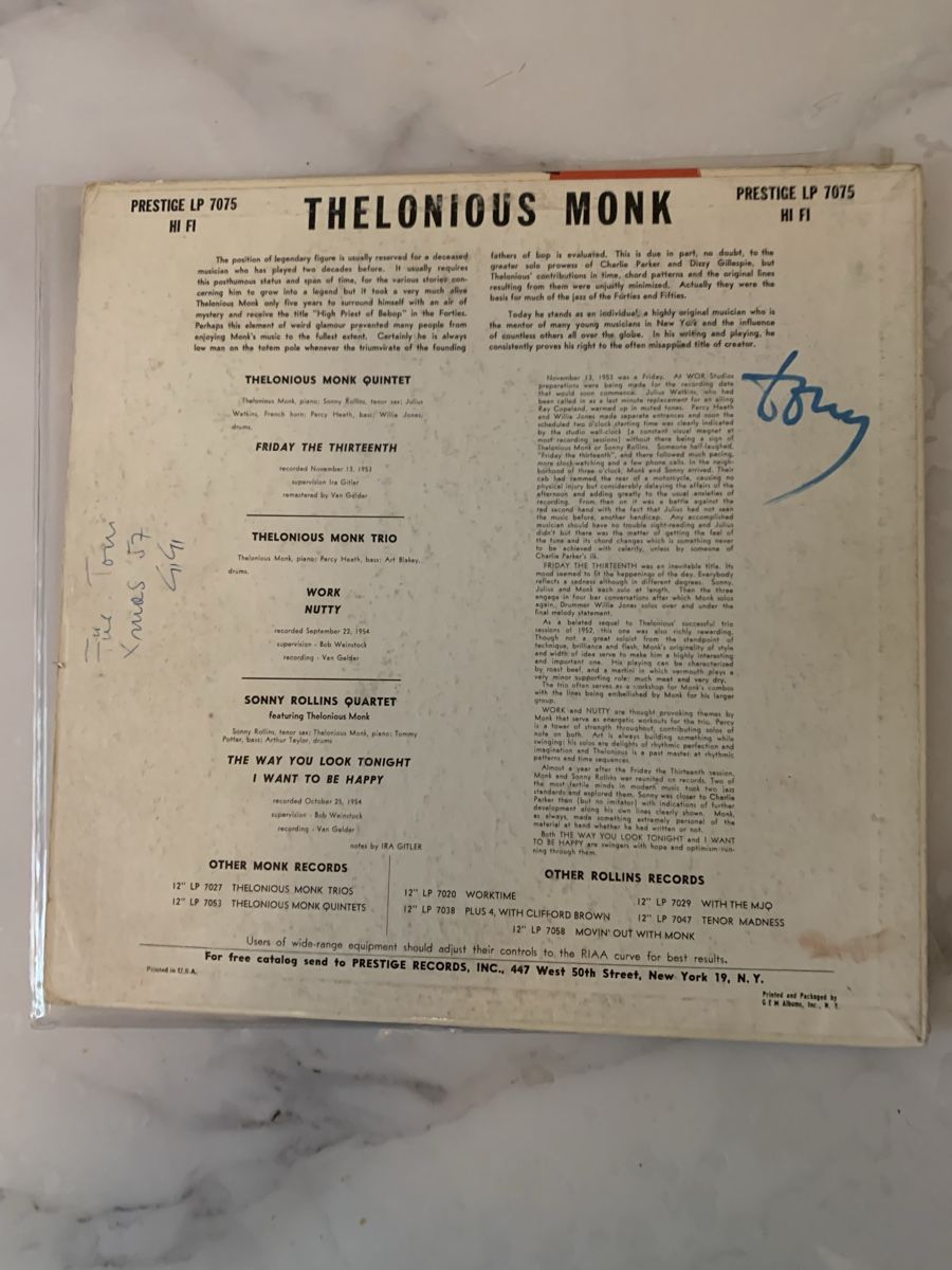 Dischi in vinile: Thelonious Monk/ Sonny Rollins – Usato da lausanne venduto da Ccheche 3