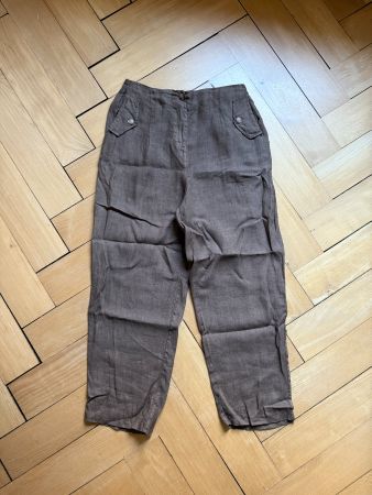 SAYONARA STUDIOS - Leinenhose braun S