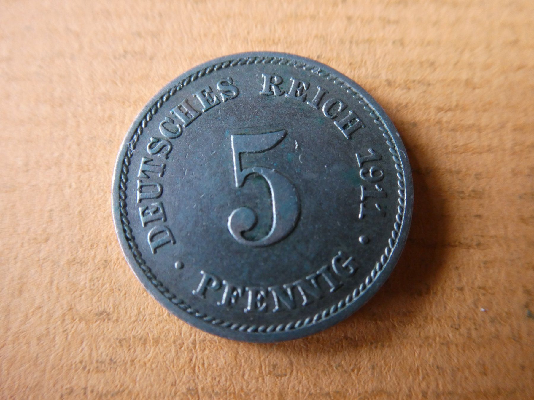 Toutes les monnaies: Dt. Reich 1911 E,  5 Pfennig – D'occasion à Hinterforst par Rohusri