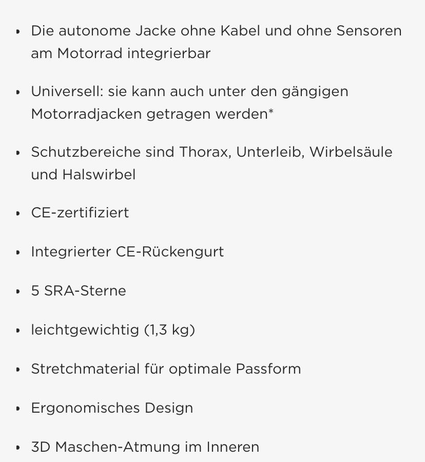 Ixon Protezioni & Imbottiture: Ixon Airbag Motorradweste U03 – Usato da Sumiswald venduto da tanscha. 6