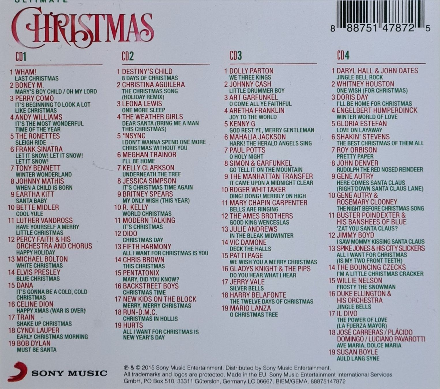 CD: Weihnachts-CD 4 CD's 76 Hits – Usato da Emmenbrücke venduto da Eichhoefli 1