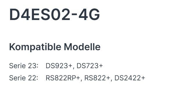 Memoria / RAM: Synology DDR4 RAM Modul D4ES02-4G – Usato da Rafz venduto da Canucks44 1