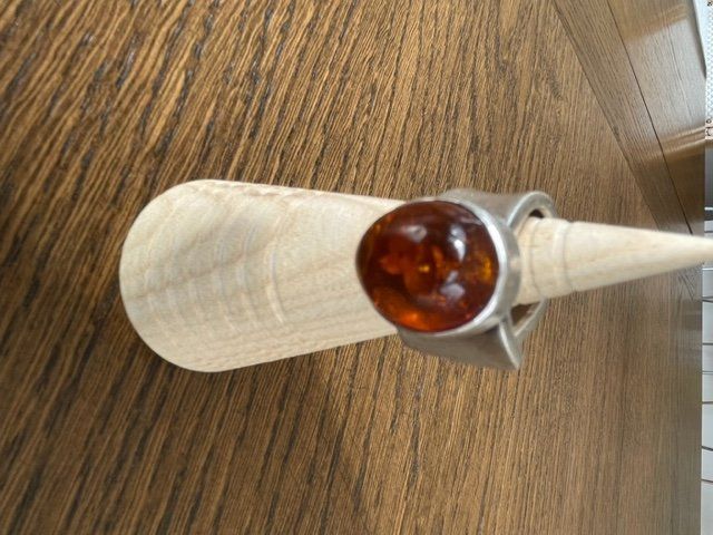 Anelli: Ring Silber 925, Bernstein, Handarbeit , 4 Punzen – Usato da Stein AR venduto da EvaL056 5