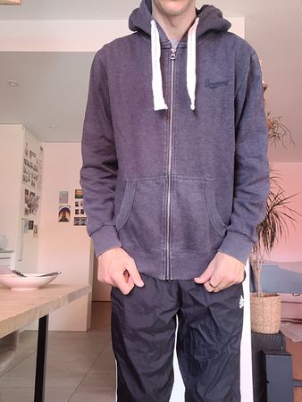 Blackbox Zip-Hoodie Grau Grösse L