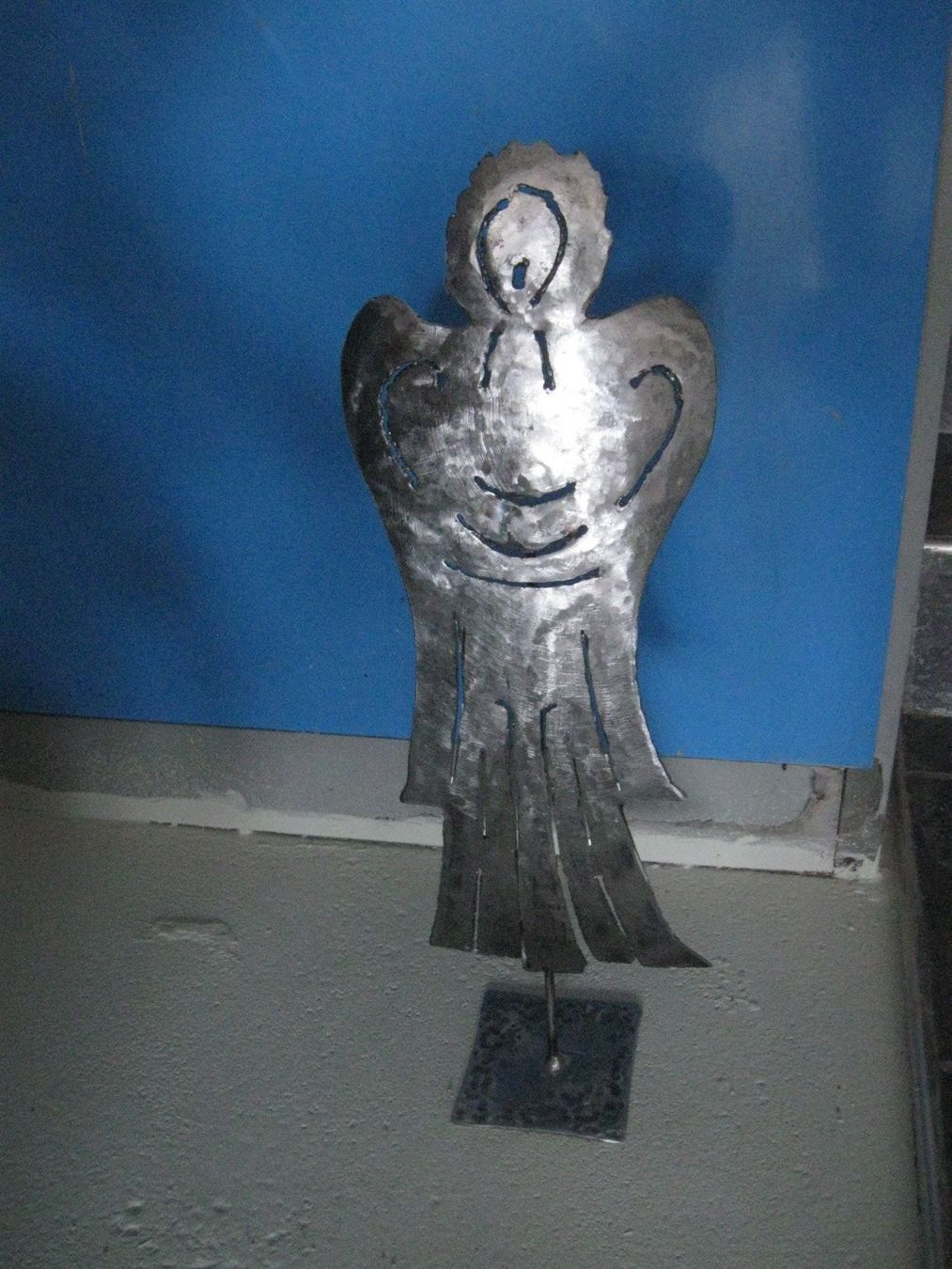 Figuren: Handgemachter Weihnachtsengel aus Stahlblech – Neu (gemäss Beschreibung) aus Bauma von Stangenbohne