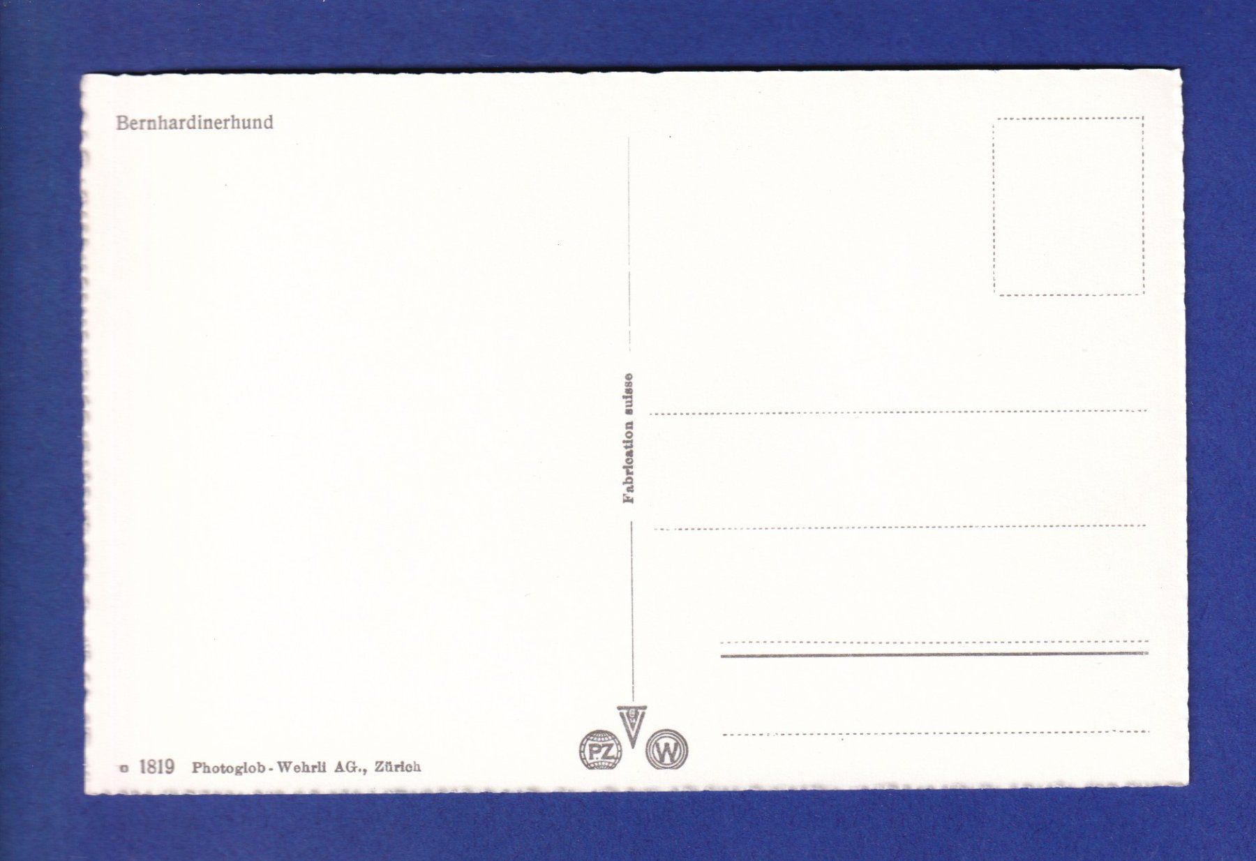 Cartoline postali: CHIEN / HUND - St. Bernard – Usato da Pully venduto da nicecards-shop 1