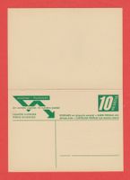 1966 Postkarte 10Rp. mit Bezahlter Antwortkarte** Postfrisch