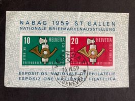 Schweiz 1959 Block NABAG St.Gallen gestempelt Vésenaz 16.IV.