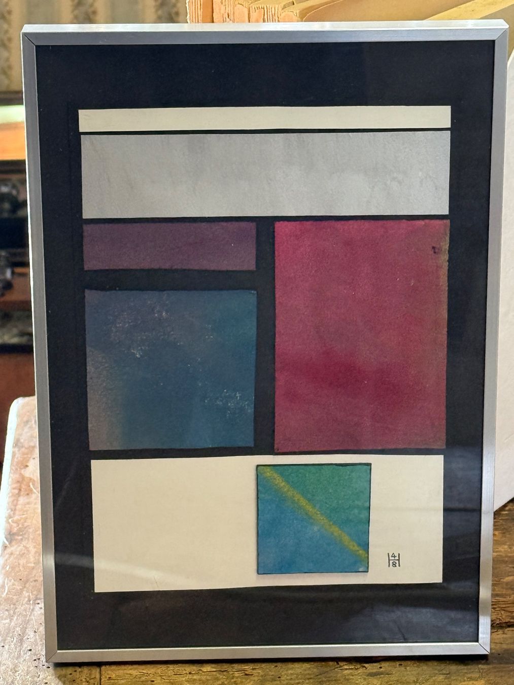 Dipinti: HALDI Charles Collage Acryl signiert – Usato da Bern venduto da Jwpm66