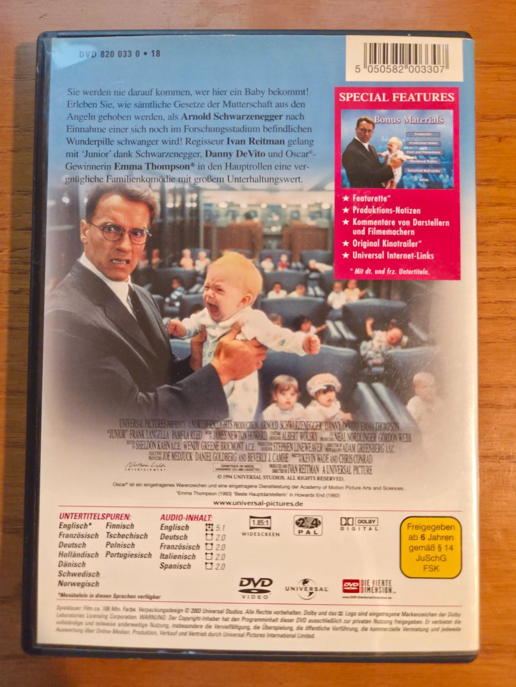 Tutti i DVDs: Junior | Arnold Schwarzenegger | Danny DeVito | Komödie DVD – Usato da Aldesago venduto da lusuardi 1