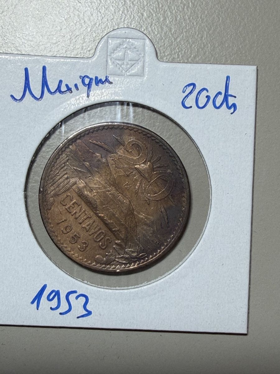 Tutti le monete: Mexique - 20 cents - 1953 – Usato da Payerne venduto da Mike1682