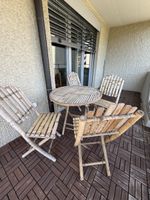 Bambus-Gartenmöbel-Set – Tisch mit 4 Stühlen
