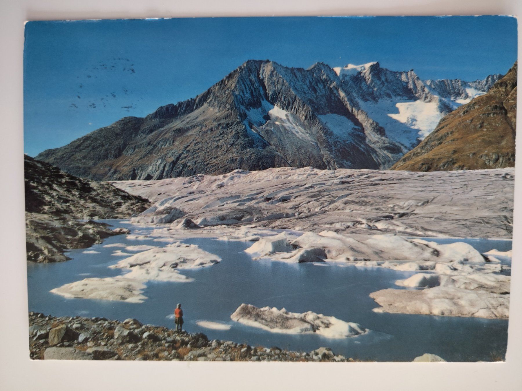Cartes postales: Aletschgletscher Marjelensee, dat. 1971 – D'occasion à Ohmstal par Lebensfreude05