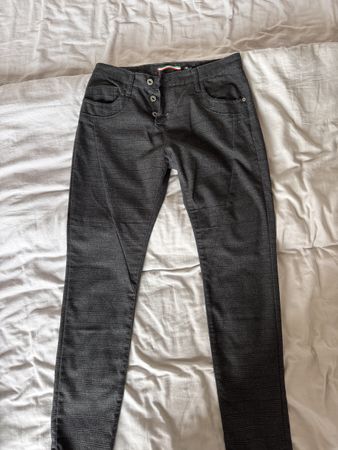 Pantalon Please gris motif rayures taille Small