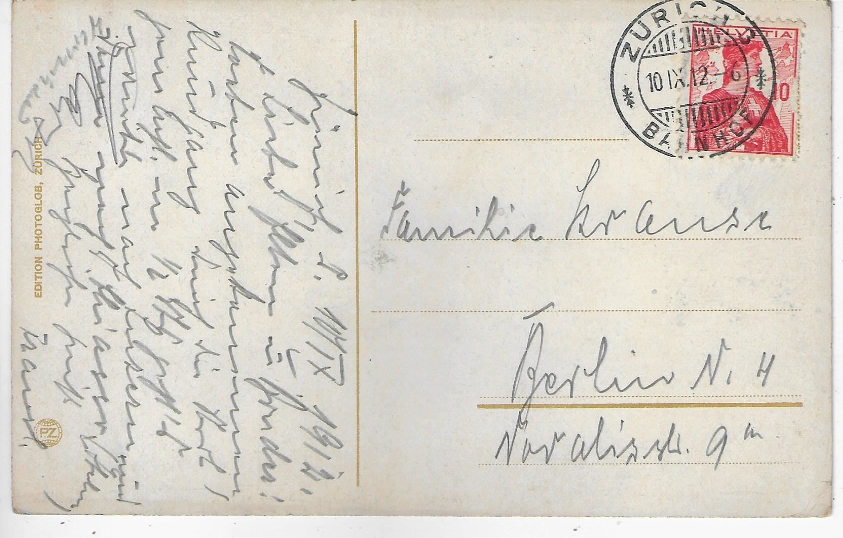 Cartoline postali: Zürich - Neumünster mit Kreuzkirche – Usato da Ettingen venduto da Kartenplanet 1
