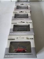 MäRKLIN 4 Stk versch Militär- + 1 Feuerwehrfahrzeug, Metall