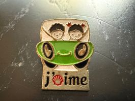 Shell J'aime Pin / Anstecker, Vintage, Top Zustand!